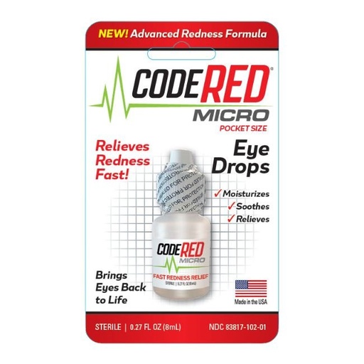 CODE RED REDNESS RELIEF EYE DROPS 0.27FL OZ (8ML) 12CT/ BOX