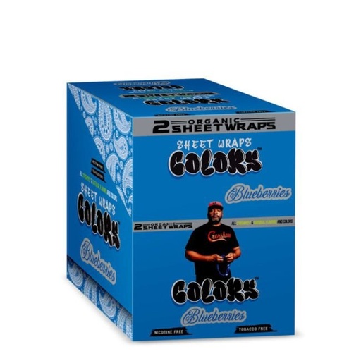 COLORS SHEET ALL ORGANIC &amp; NATURAL FLAVORS 2PK WRAPS 25CT/ BOX