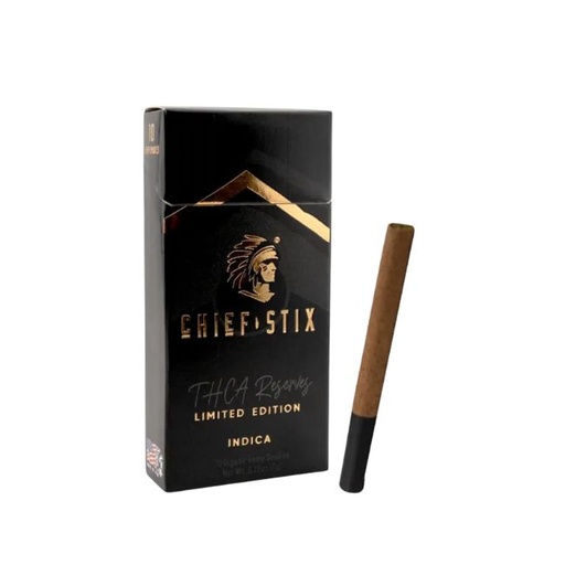 CHIEF STIX THCA RESERVE LIMITED EDITION HEMP SMOKES 10PK 10CT BOX