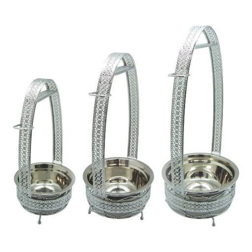 12" , 14" &amp; 16" FANCY 3 SET COAL TRAY WITH HANDLE