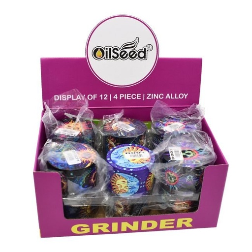 [D001] 50MM 4PART SUN &amp; MOON PRINT GRINDER
