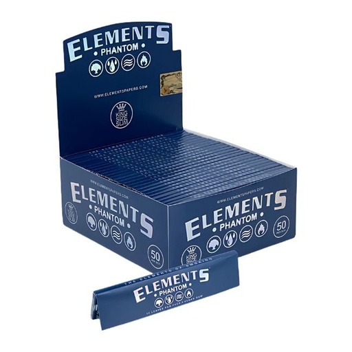 [ELEMPHANKSSPAPER] ELEMENTS PHANTOM KING SIZE SLIM ROLLING PAPER 50CT/ BOX