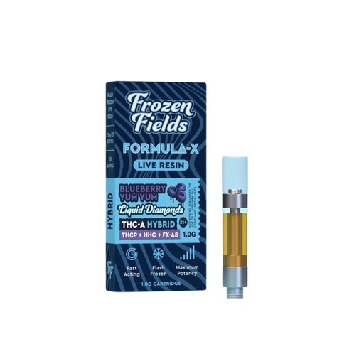 FROZEN FIELDS FORMULA - X THC-A + THCP + HHC + FX-D8 LIVE RESIN 1GM CART 5CT/ BOX