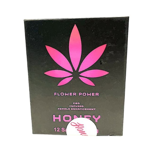 [FLOWERPOWERHON] FLOWER POWER CBD INFUSED FEMALE ENHANCEMENT 15GM HONEY 12 SACHETS PER BOX