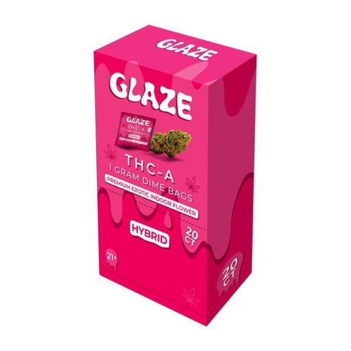 GLAZE PREMIUM THC-A EXOTIC DIAMOND INFUSED 1GM X 20PK FLOWER BOX