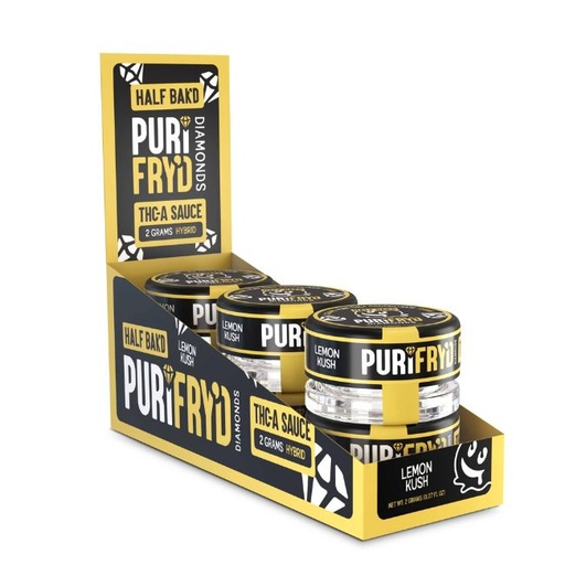 HALF BAK'D PURI FRYD DIAMONDS THC-A SAUCE 2GM DABS 6CT/ BOX