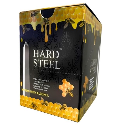 [HARDSTEELHON] HARD STEEL MALE SEXUAL ENCHANCEMENT HONEY WORKS WITH ALCOHOL 12 TUBES PER BOX