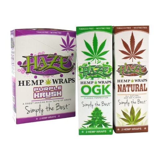 HAZE HEMP WRAPS 2CT 25 PACK