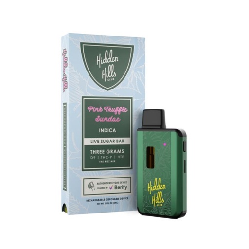 HIDDEN HILLS LIVE SUGAR D9 + THC-P + HTE 3GM DISPO 5CT/ BOX