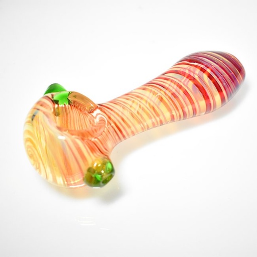 4 INCH GLASS RERLIX SLYME DESIGN HIGH QUALITY ASSORTED HANDPIPE "HPV03"