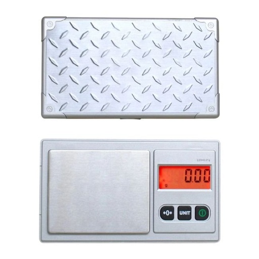 [HWDIAPLATE220] HIGH WEIGH DIAPLATE (220GM X 0.01GM) SILVER POCKET SCALE