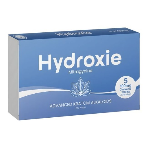 [HYDROXIE1005CT] HYDROXIE 7 ORGANIC MIT KRATOM LEAF EXTRACT 100MG CHEWABLE TABLETS 5CT/20PK
