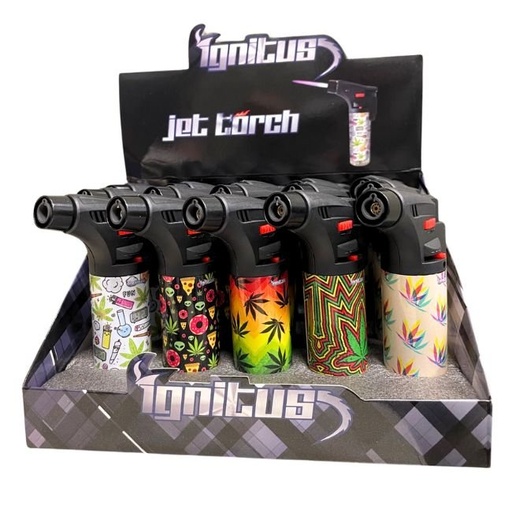 IGNITUS JET GUN TORCH LIGHTER 15CT DISPLAY