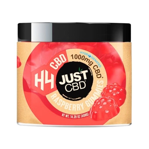 JUST H4 CBD RASPBERRY 1000MG GUMMIES JAR