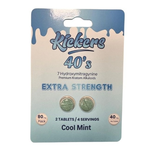 KICKERS 40'S 7-HYDROXY EXTRA STRENGHT 40MG PER TABLET 2CT/10PK