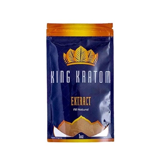 KING KRATOM EXTRACT ALL NATURAL 1OZ POWDER BAG
