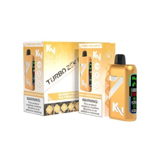 KV TURBO 5% DISPOSABLE (90ML) TURBO MODE - 15K &amp; REG. MODE - 25K PUFFS 5CT/ BOX