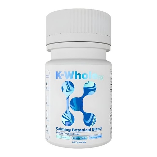 [KWHOLETABJAR] K-WHOLE RX CALMING BOTANICAL BLEND 225MG PER TABLET 5CT/ JAR