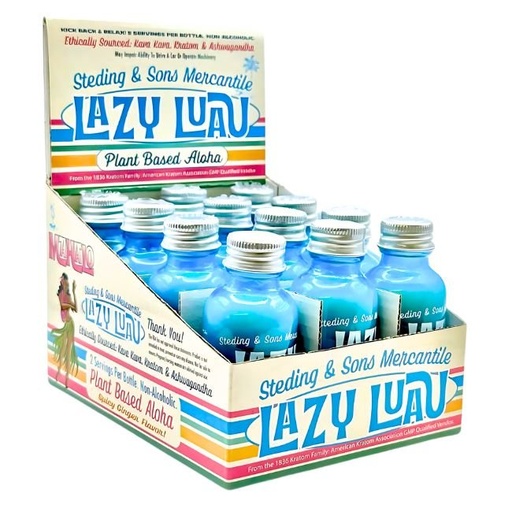 1836 LAZY LUAU KAVA KRATOM &amp; ASHWAGANDHA EXTRACTION BLEND 1OZ (30ML) SHOT 12CT/ BOX