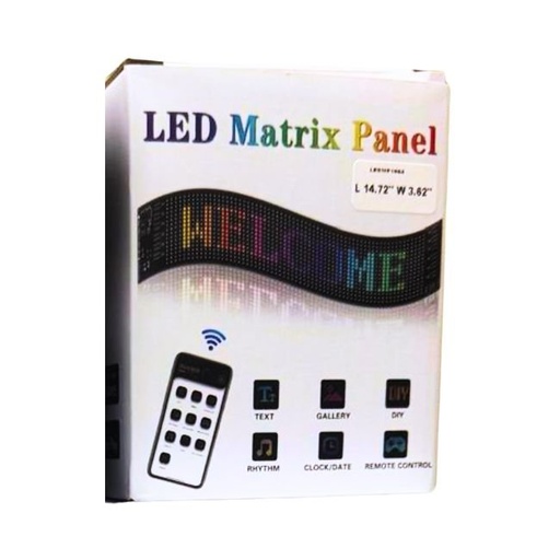 [LEDMP1664] LED STRIP SIGN MATRIX PANEL WITH REMOTE CONTROL (L 14.72'' W 3.62'')
