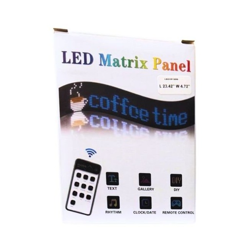 [LEDMP1696] LED STRIP SIGN MATRIX PANEL WITH REMOTE CONTROL (L 23.42'' W 4.72'')