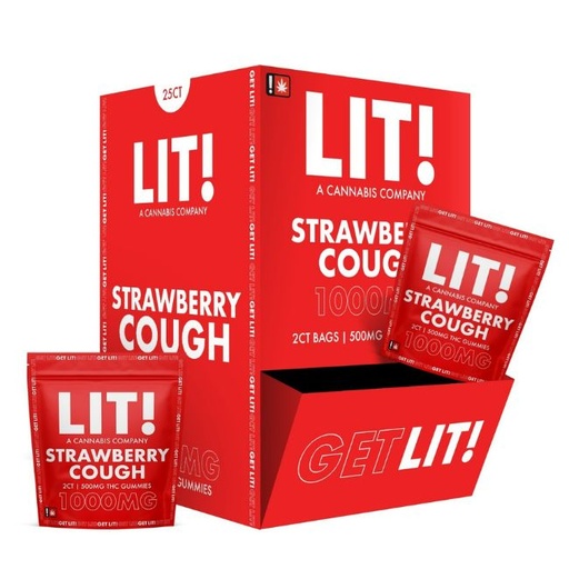 LIT THC 1000MG GUMMIES 2PK 25CT/ BOX