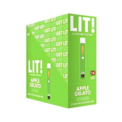 LIT THC DIAMONDS 3GM DISPO 5CT/ BOX