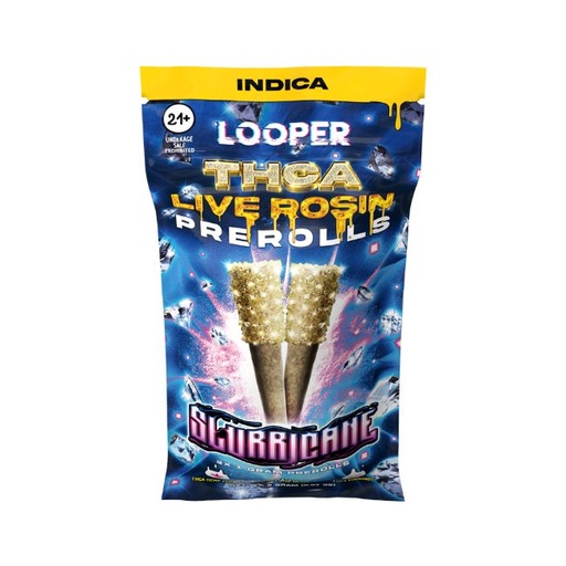 LOOPER THCA LIVE ROSIN DIAMONDS 1GM 2PK /10CT BOX PRE ROLLS JOINTS