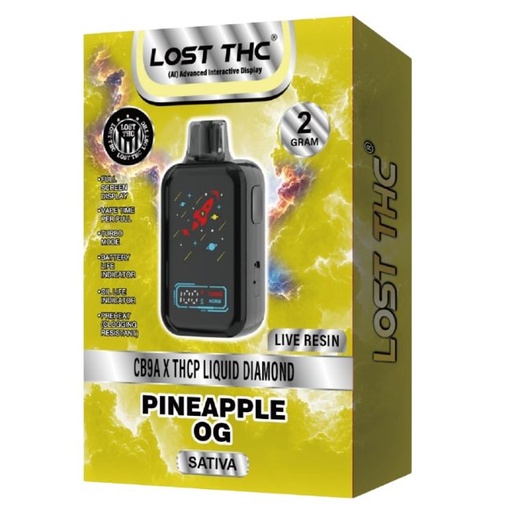 LOST THC CB9A EDITION THCP LIQUID DIAMOND 2GM DISPO 5CT/ BOX