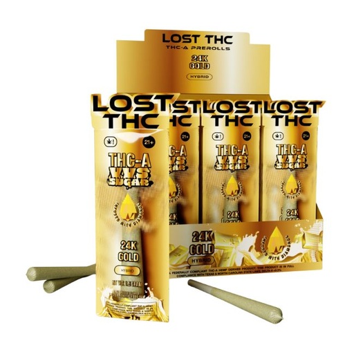 LOST THC THC-A VVS SUGAR DIAMOND INFUSED 1.5GM PRE ROLL JOINTS 30CT/ BOX