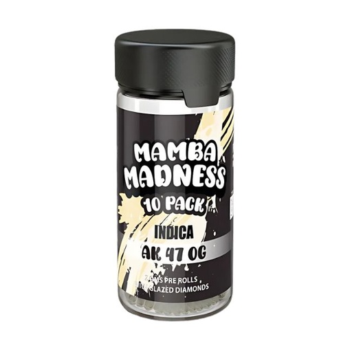 MAMBA MADNESS FULL SPECTRUM BLEND GLAZED WITH DIAMONDS 2GM PRE ROLLS JOINTS 10CT/ JAR