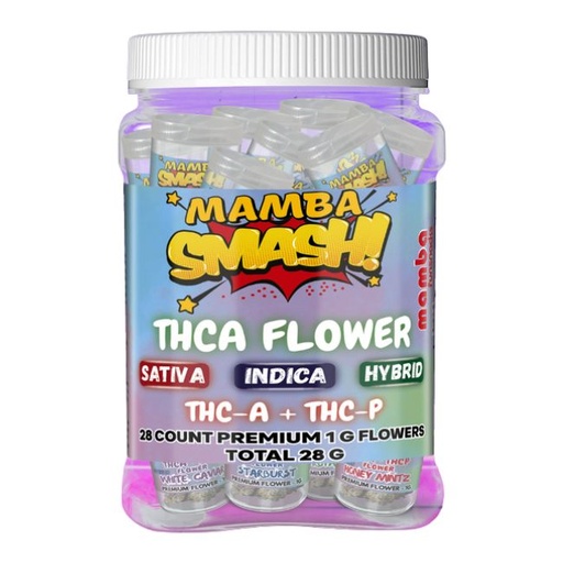 MAMBA SMASH THCA + THCP ASSORTED FLAVOR 1GM X 28CT FLOWER JAR