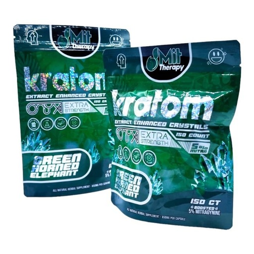 MIT THERAPY ONYX EXTRA STRENGHT CRYSTAL ENHANCED KRATOM 150CT CAPSULES BAG