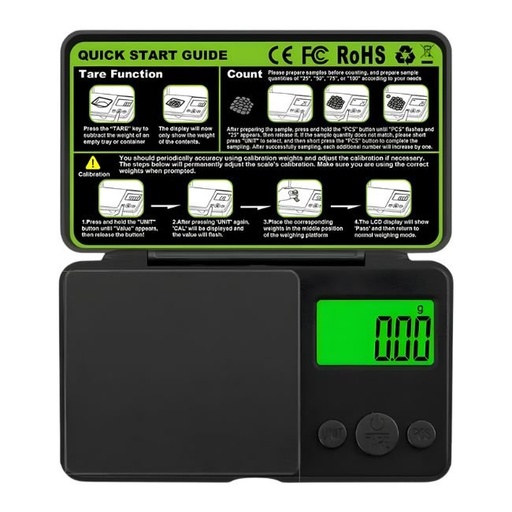 [N33] CX SERIES PROFESSIONAL DIGITAL POCKET SCALE (500G X 0.1G)