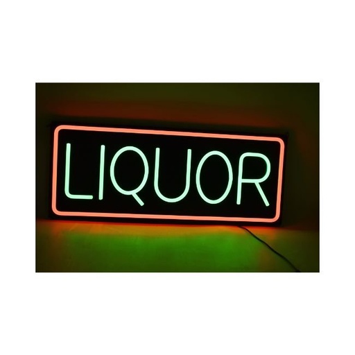 [NVNSLIQ] LED NEON SIGN WITH REMOTE CONTROL (60X24CM) LIQUOR