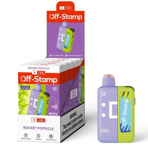 OFF STAMP X CUBE BY LOST MARY 5% DISPOSABLE KIT (90ML) 25K PUFFS 5CT/ BOX
