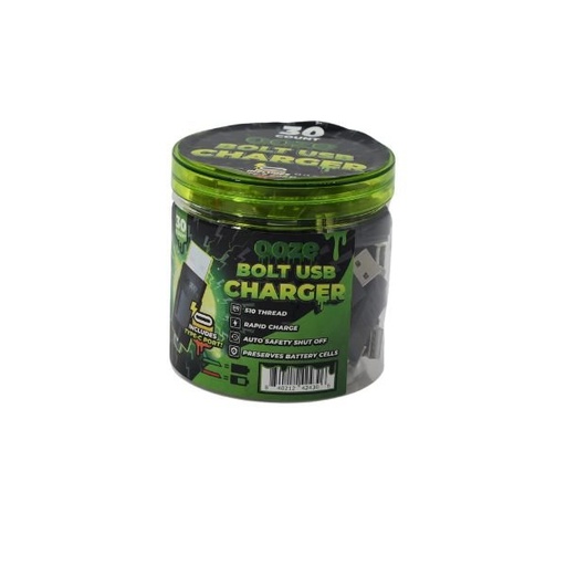 OOZE BOLT USB CHARGER 30CT/ JAR