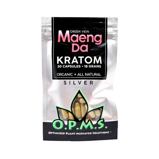 OPMS SILVER KRATOM 18GM 30CT CAPSULES
