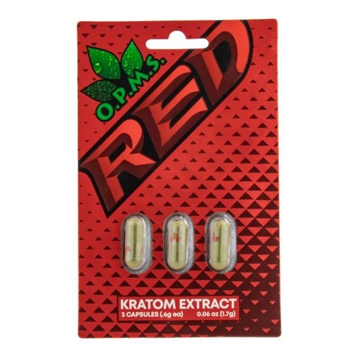 [OPMSRED3CT] OPMS KRATOM RED 3CT CAPSULES