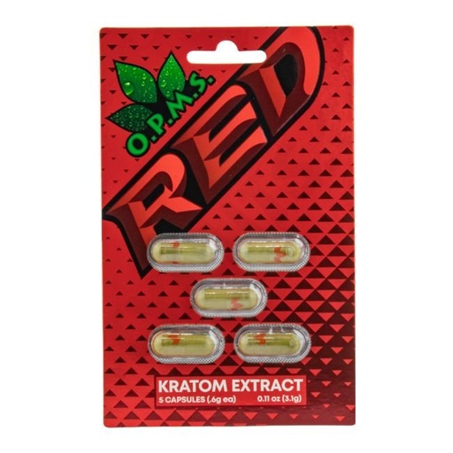 [OPMSRED5CT] OPMS KRATOM RED 5CT CAPSULES