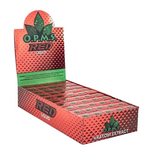 OPMS (RED) LIQUID MAENGDA KRATOM EXTRACT 8.8ML SHOT 50CT/ BOX
