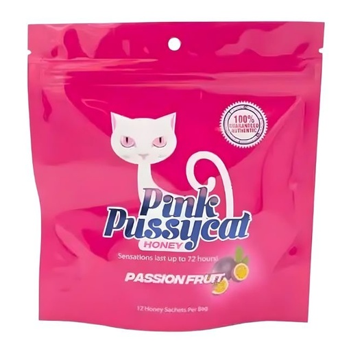 [PINKPUSSYPHON] PINK PUSSYCAT PASSIONFRUIT HONEY FOR WOMEN 12 SACHETS BAG