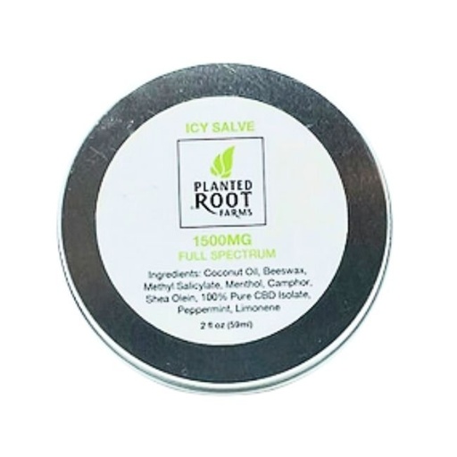 [PRSALVECREAM] PLANTED ROOT FARMS FULL SPECTRUM THC FREE 1500MG ICY SALVE CREAM TIN (SINGLE)