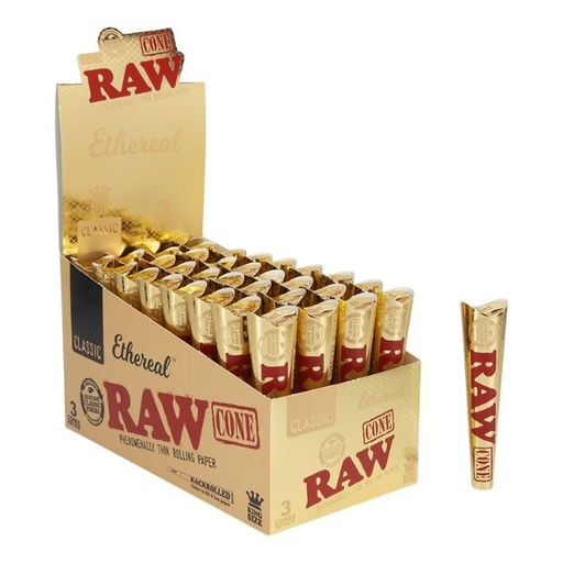 [RAWETHEKSCONE] RAW CLASSIC ETHEREAL KING SIZE 3PK PRE-ROLLED CONE 32CT/ BOX