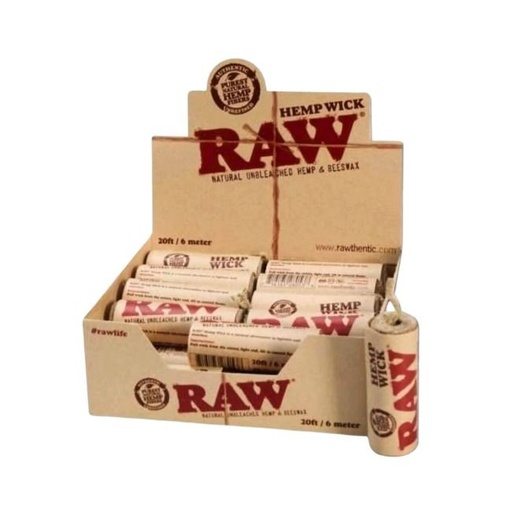 [RAWHEMPWICK20FT] RAW HEMP WICK 20FT / 6 METERS 20CT/ BOX