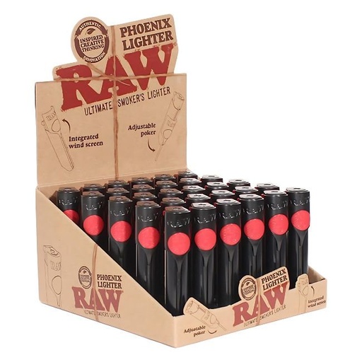 RAW PHOENIX BLACK ULTIMATE SMOKER'S LIGHTER 30CT/ DISPLAY