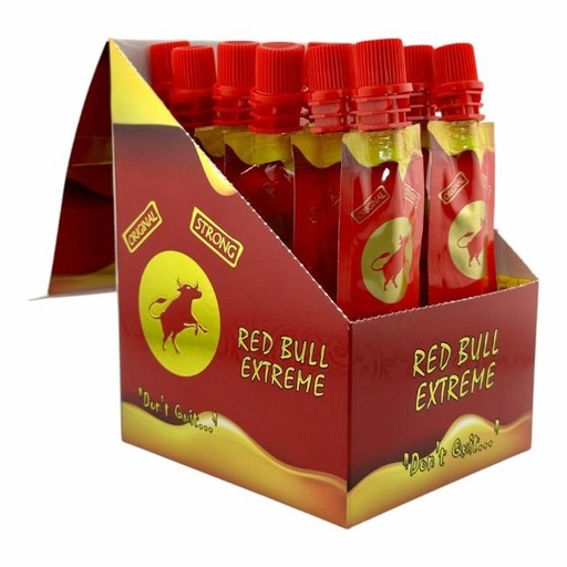 [REDBULLEXHONEY] RED BULL EXTREME ''DONT QUIT'' MALE ENHANCEMENT SUPPLEMENT HONEY 12 TUBES PER BOX