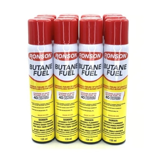 [RONSON135] RONSON BUTANE  - 2.75OZ / 135ML / 78GM DISPLAY OF 12CT