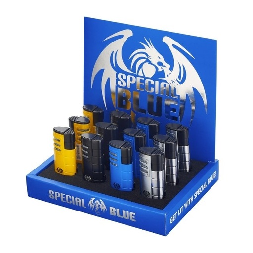[SBTRIPLESHOT] SPECIAL BLUE TRIPLE SHOT LIGHTER (LT133M) 12 CT/BOX