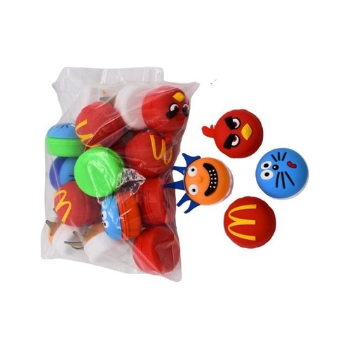 [SLB01] SILICONE ASSORTED CHARACTER DESIGN DAB 20PK JAR